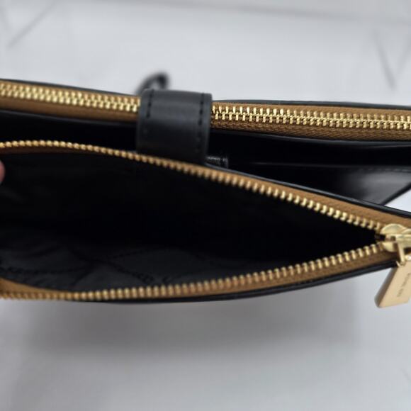 Michael Kors Wristlet Double Zip Brown Monogram Jet Set 7.5" x 4.5" - Picture 6 of 12